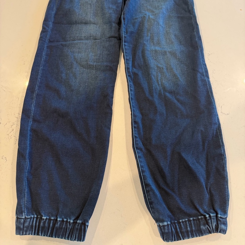 Dark Blue Denim Super High Rise Jogger Jeans